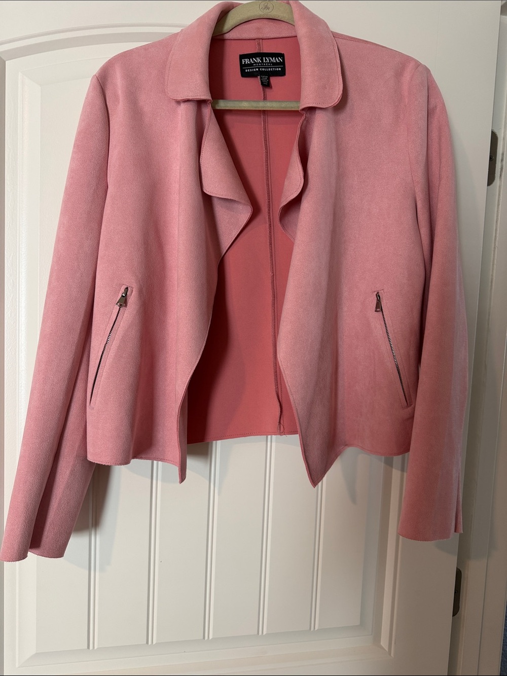 Frank Lyman Design Dusty Pink Open-Front Draped Jacket